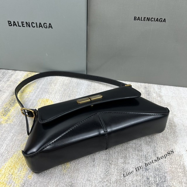 Balenciaga專櫃2022爆款XX系列腋下包 巴黎世家平紋黑肩背女包 fyj1261